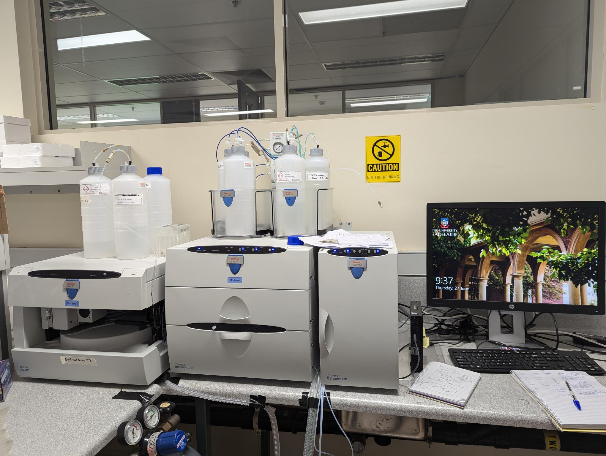 Laboratory instrumentation used for the Mortimer Lab's research services.