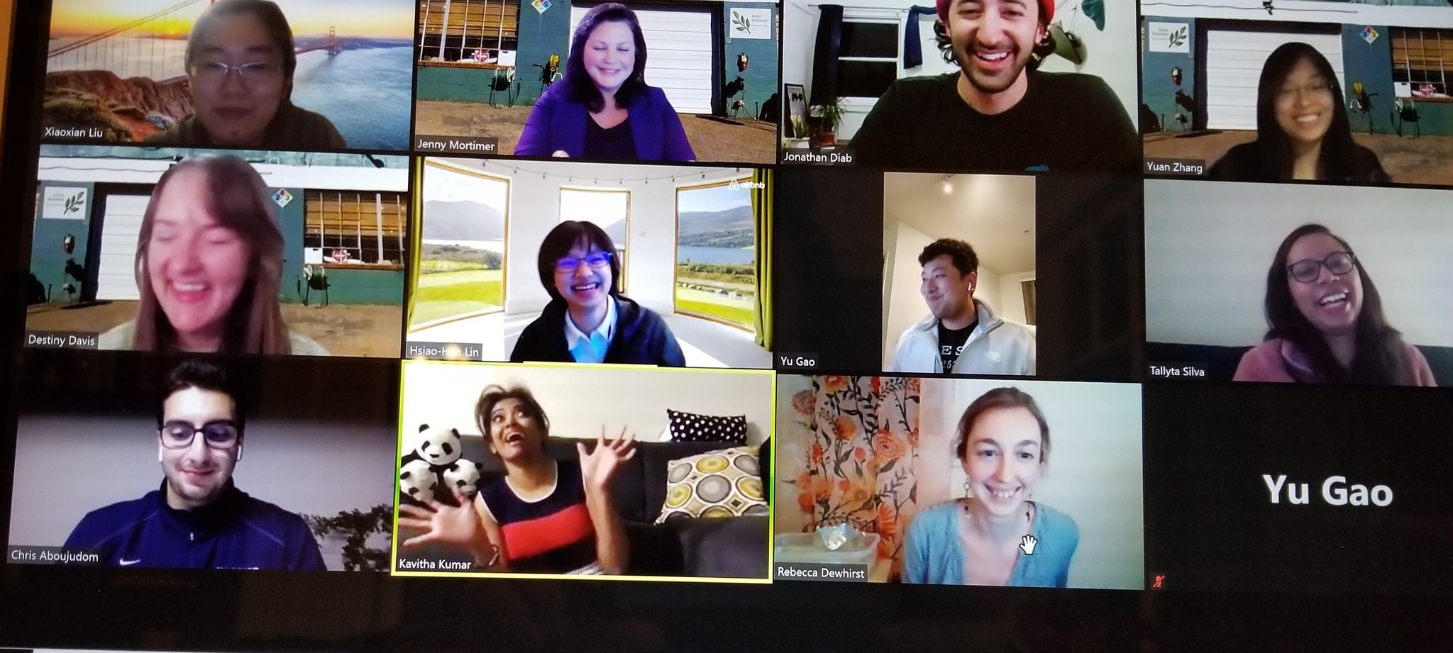 Virtual goodbye party for Kavitha.