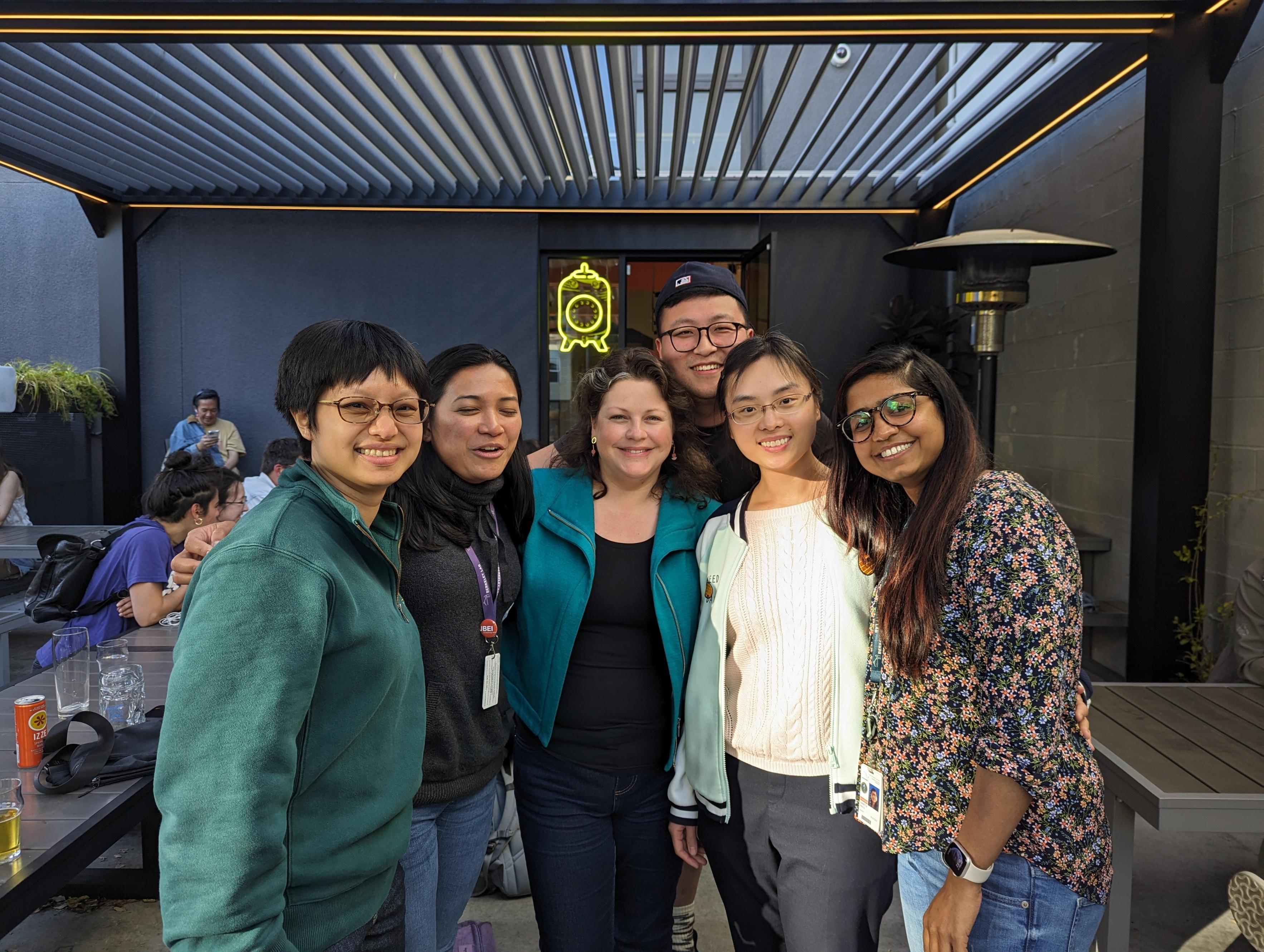 The LBNL lab group, including recent alumni, May 2024.